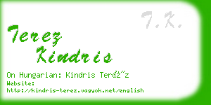 terez kindris business card